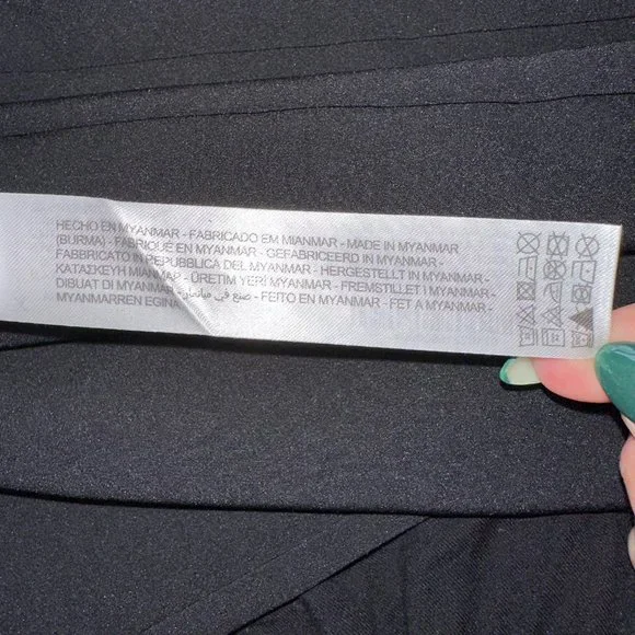 NWOT Zara Women's extra long high rise black slit flare leggings, Size S - Picture 11 of 12